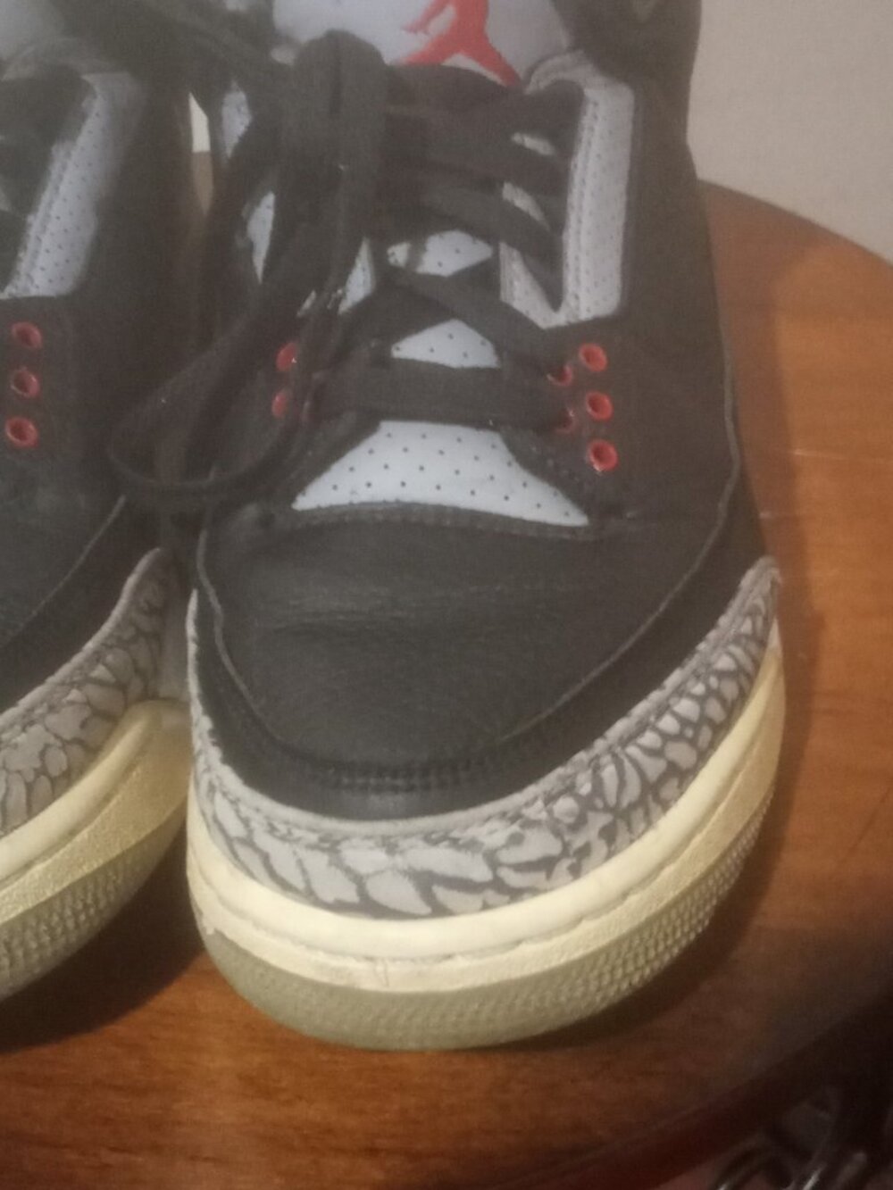 Nike Air Jordan 3 Retro OG Black Cement (854262-001) - Men's US Size 8.5 - Picture 9 of 14